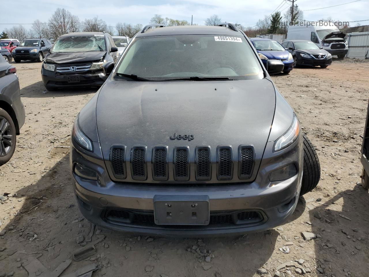 2014 Jeep Cherokee Latitude Угольный vin: 1C4PJMCS1EW300490