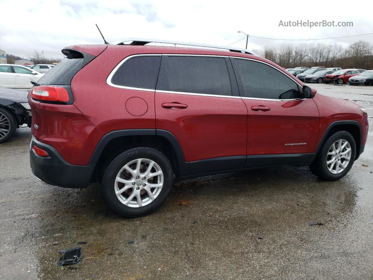 2015 Jeep Cherokee Latitude Burgundy vin: 1C4PJMCS1FW550975