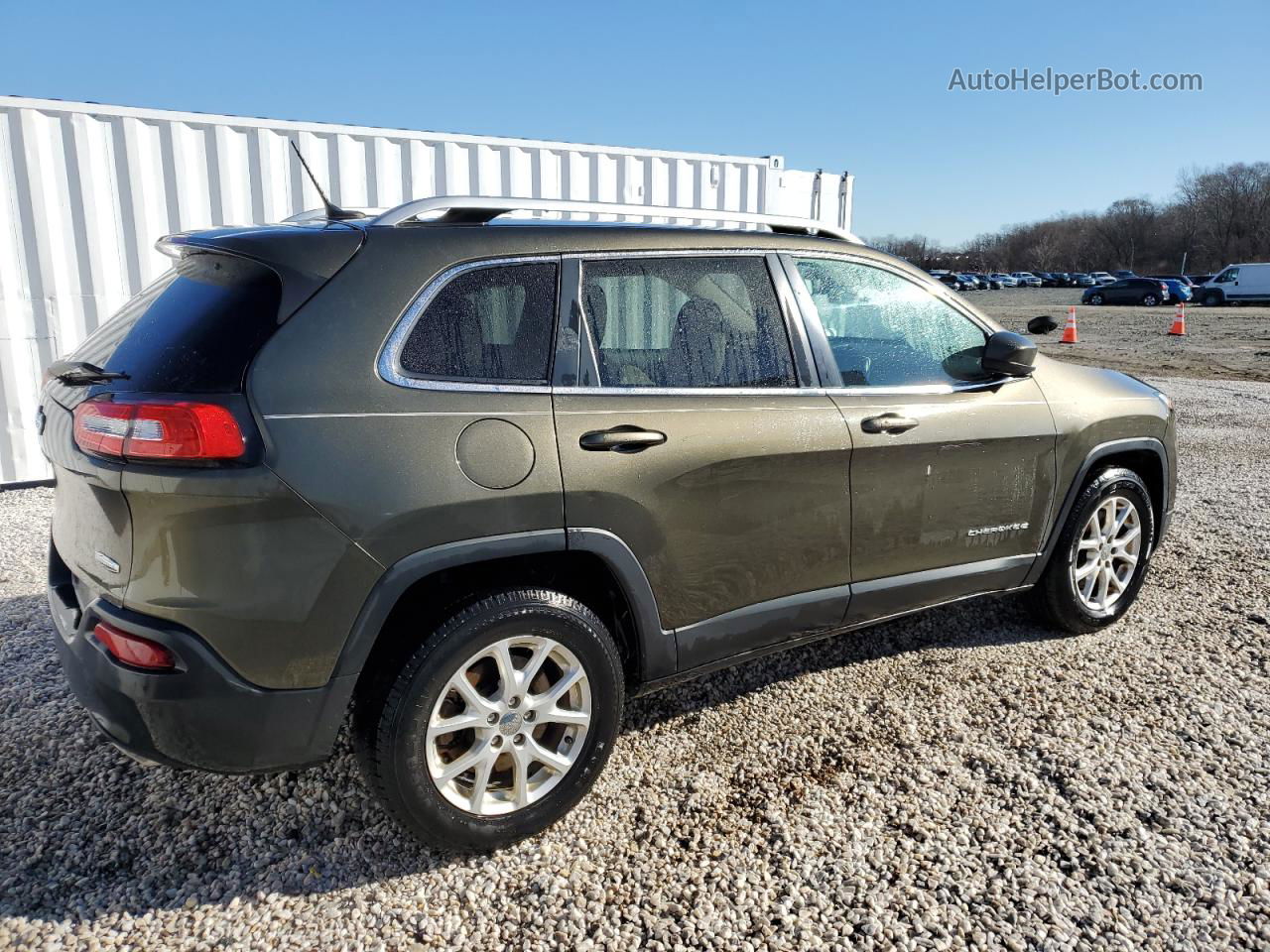 2015 Jeep Cherokee Latitude Зеленый vin: 1C4PJMCS1FW615839