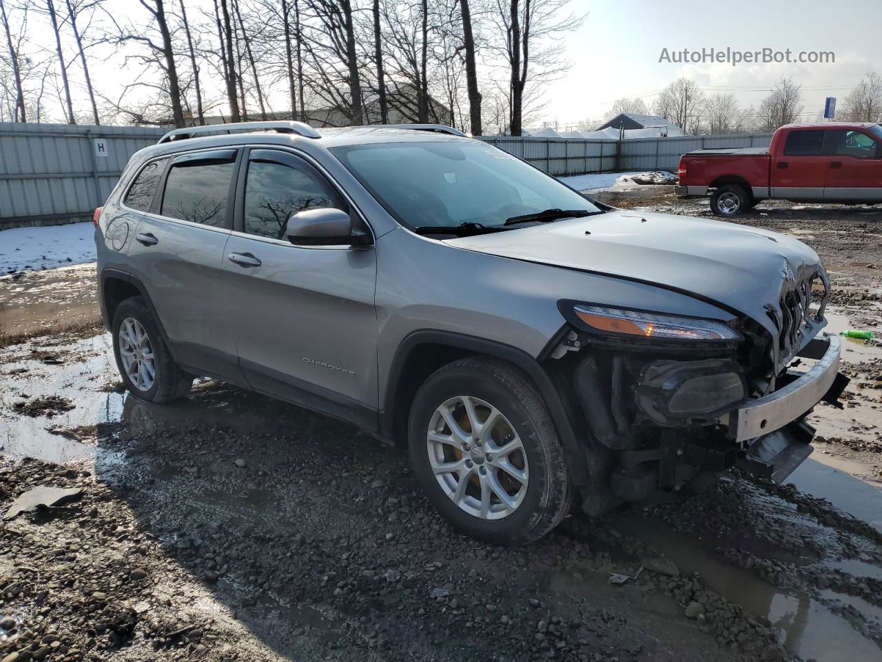 2015 Jeep Cherokee Latitude Silver vin: 1C4PJMCS1FW773405