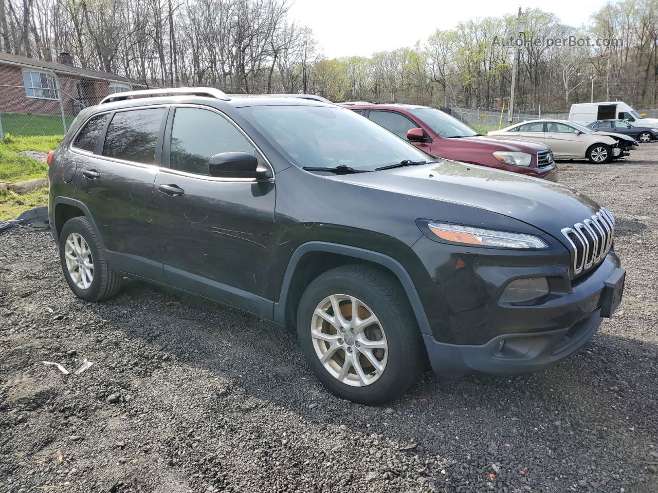 2014 Jeep Cherokee Latitude Black vin: 1C4PJMCS2EW125697