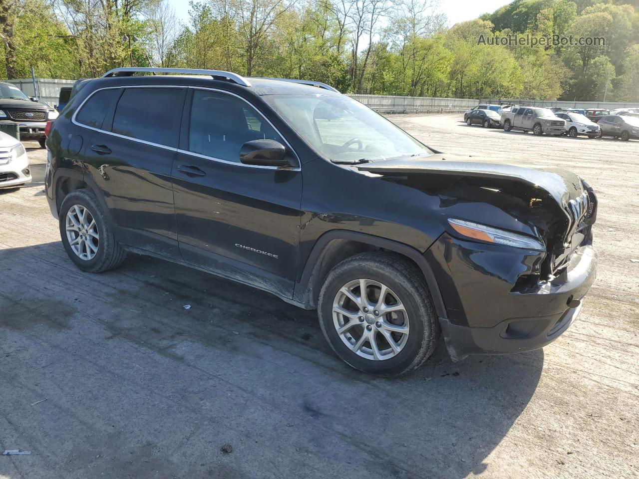 2014 Jeep Cherokee Latitude Черный vin: 1C4PJMCS2EW192834