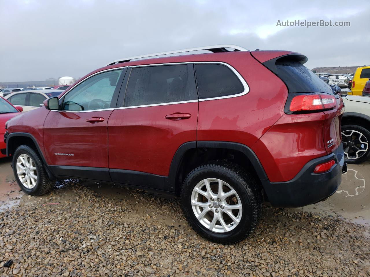 2014 Jeep Cherokee Latitude Red vin: 1C4PJMCS2EW246620