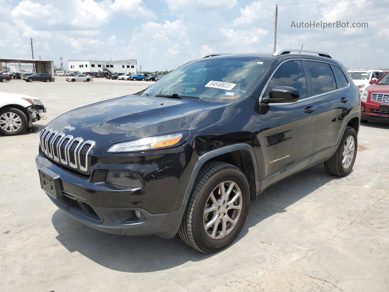 2015 Jeep Cherokee Latitude Черный vin: 1C4PJMCS2FW502207