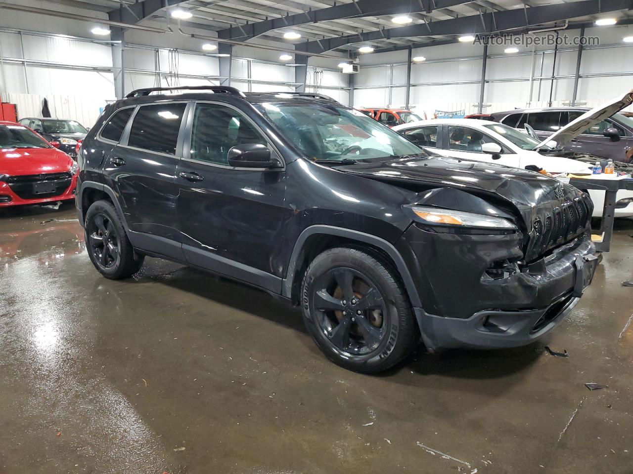 2015 Jeep Cherokee Latitude Black vin: 1C4PJMCS2FW764339