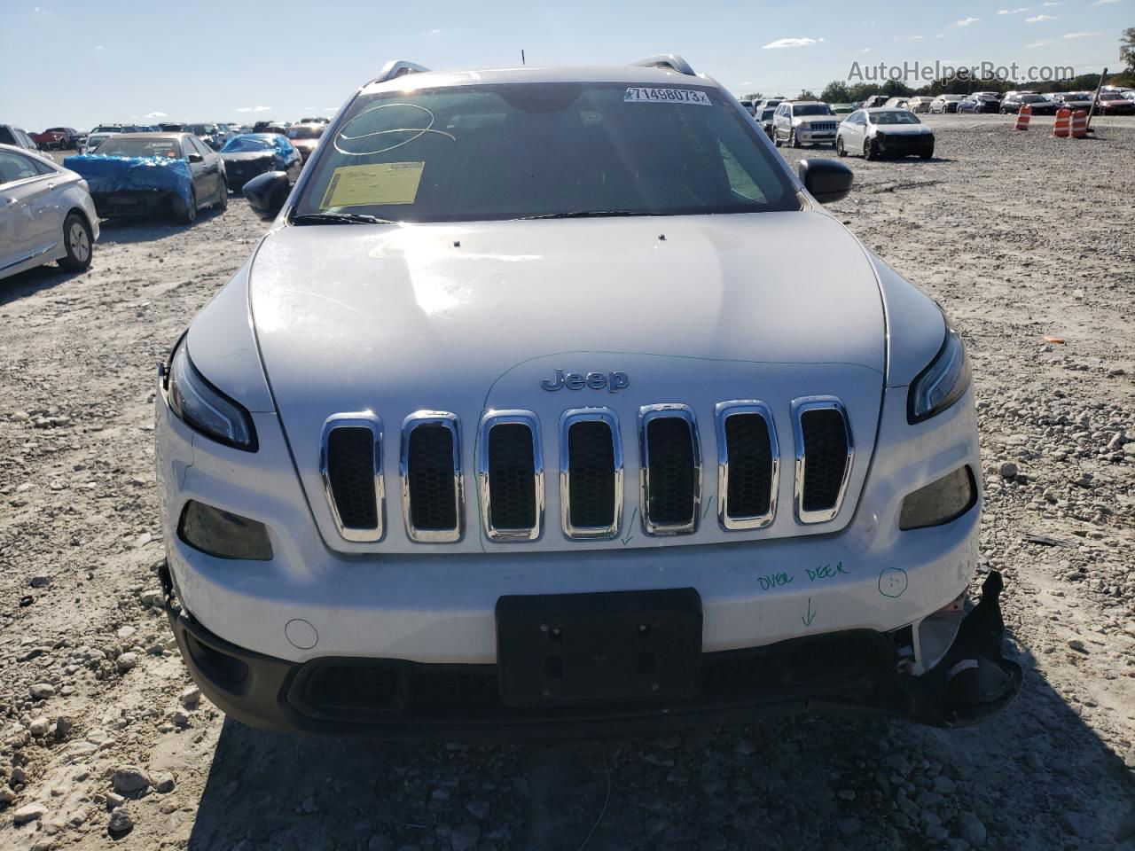 2014 Jeep Cherokee Latitude White vin: 1C4PJMCS3EW193443