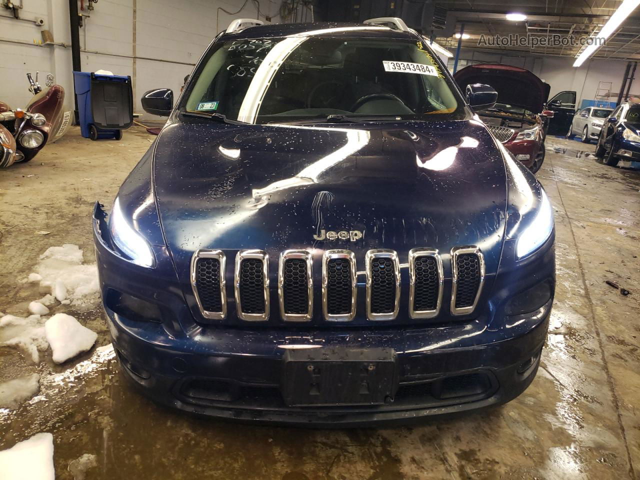 2014 Jeep Cherokee Latitude Синий vin: 1C4PJMCS3EW285264