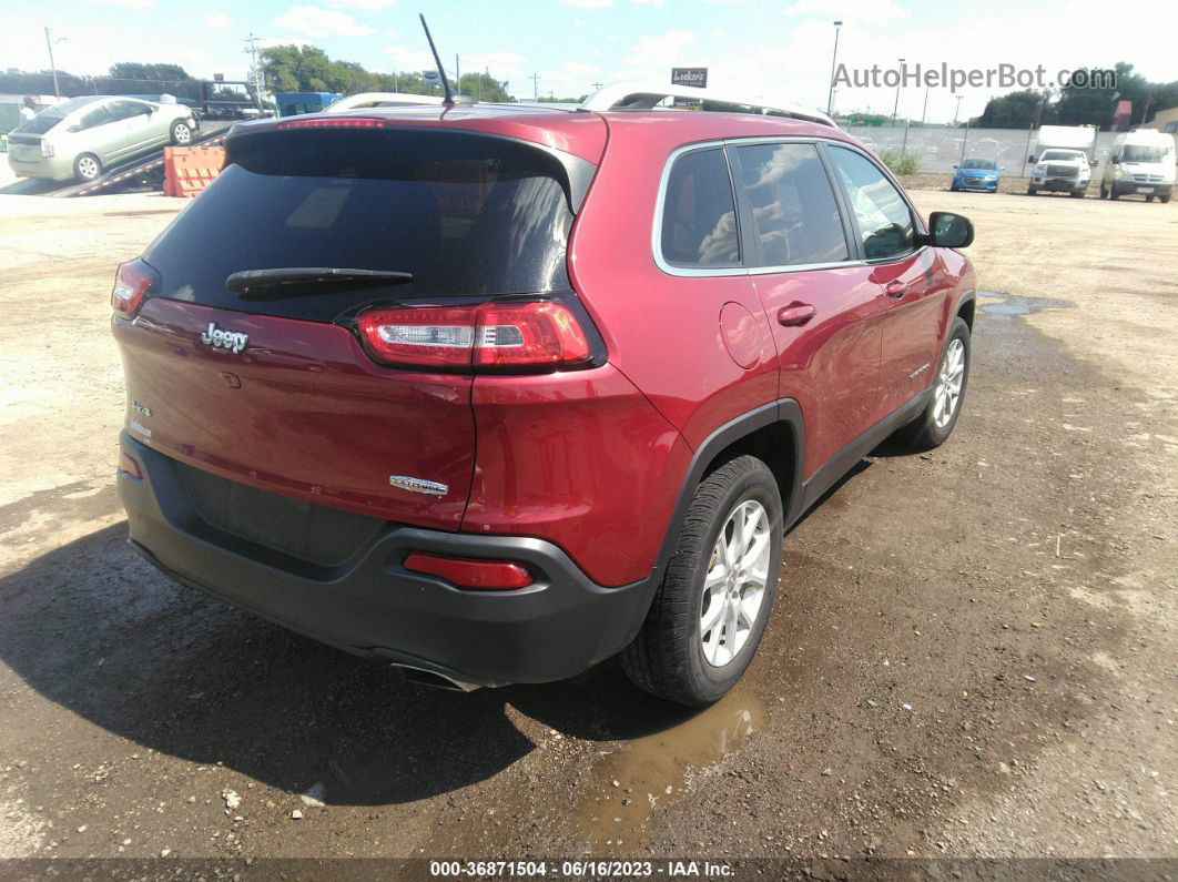 2015 Jeep Cherokee Latitude Maroon vin: 1C4PJMCS3FW687481