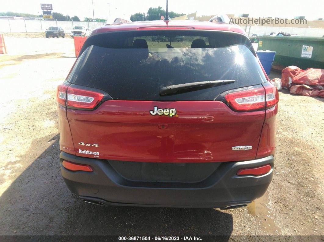 2015 Jeep Cherokee Latitude Maroon vin: 1C4PJMCS3FW687481