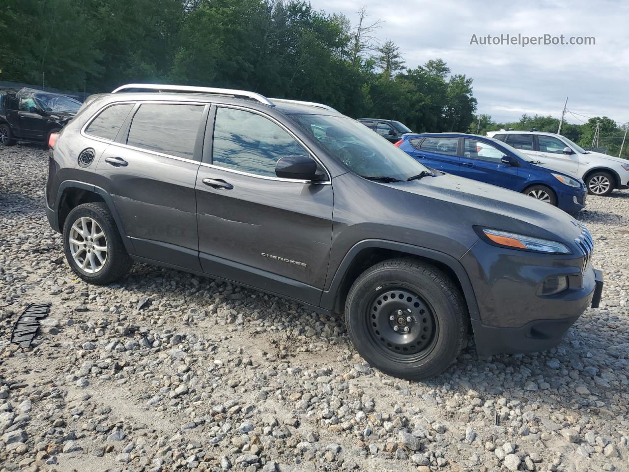 2014 Jeep Cherokee Latitude Gray vin: 1C4PJMCS4EW151038