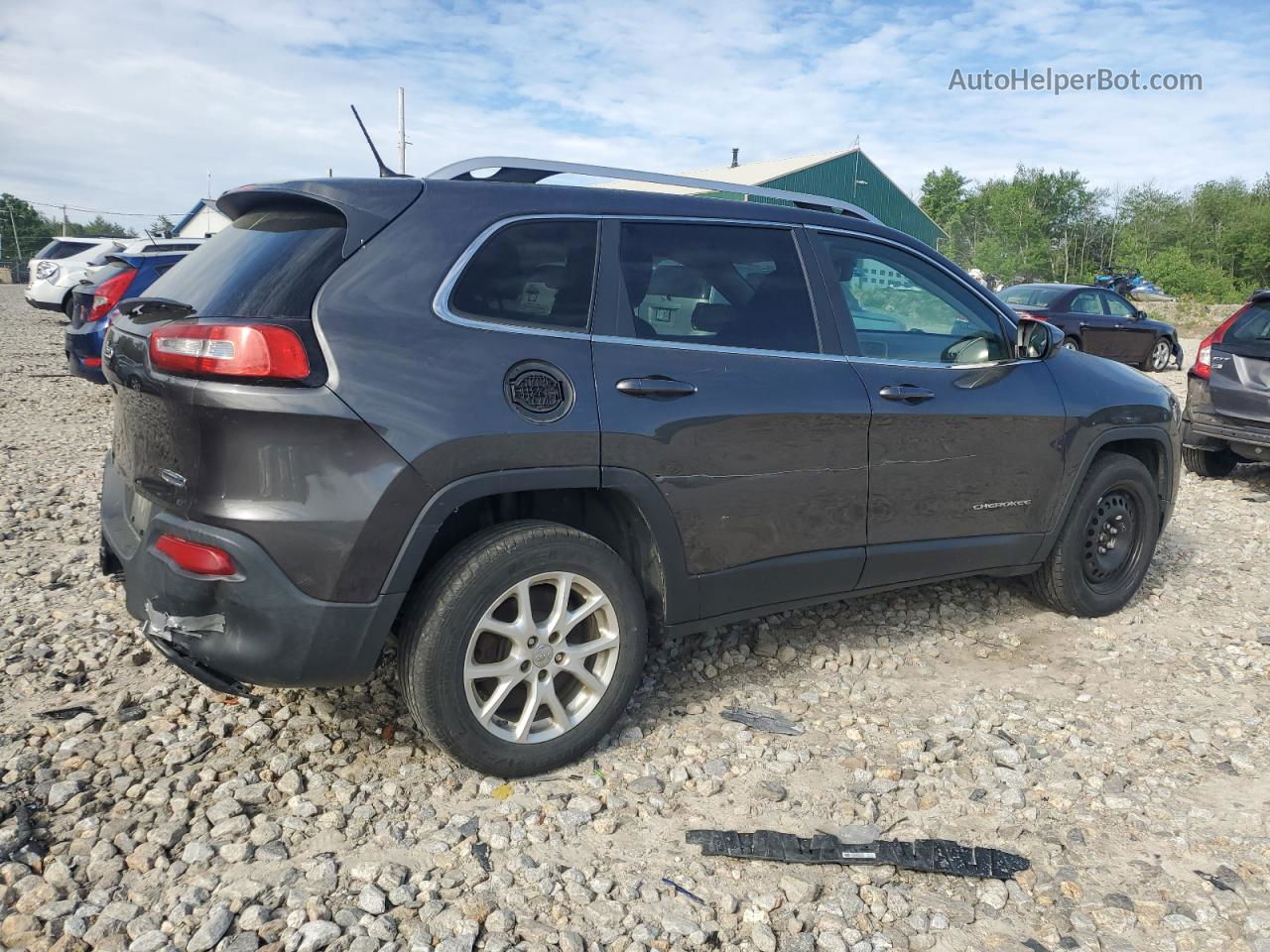 2014 Jeep Cherokee Latitude Gray vin: 1C4PJMCS4EW151038