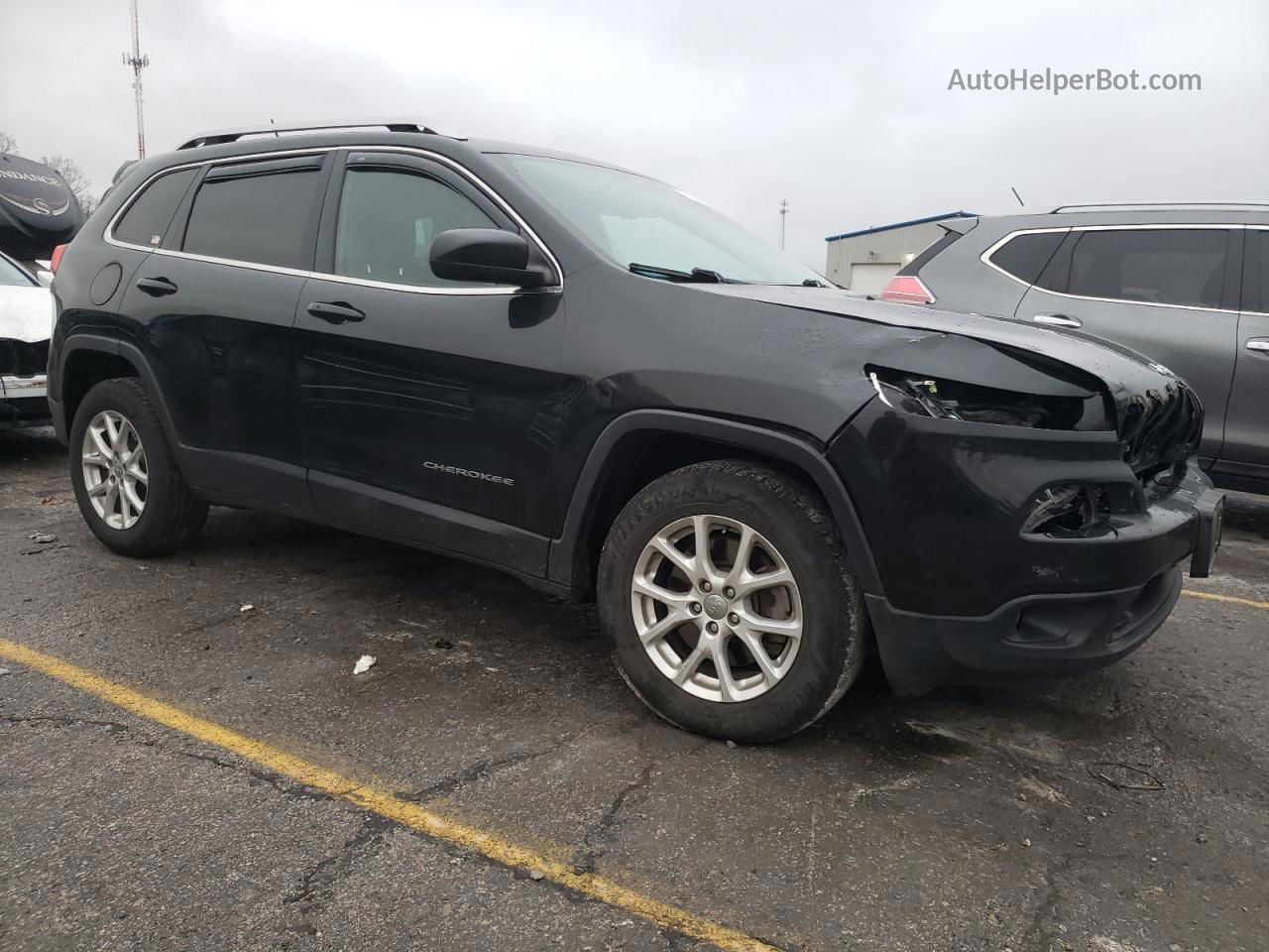 2014 Jeep Cherokee Latitude Черный vin: 1C4PJMCS4EW152576