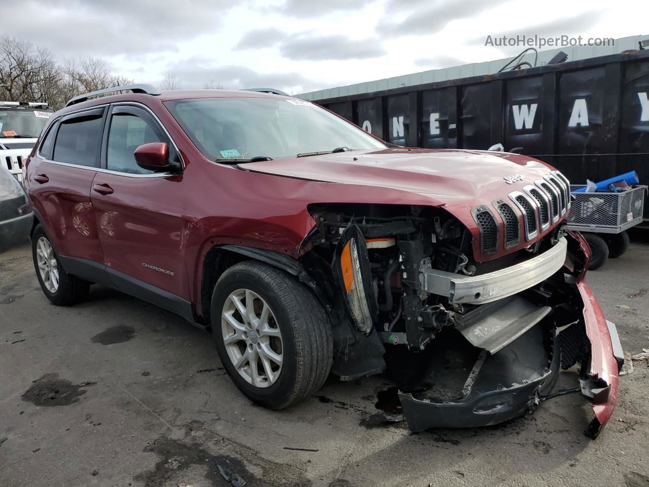 2016 Jeep Cherokee Latitude Красный vin: 1C4PJMCS4GW227859