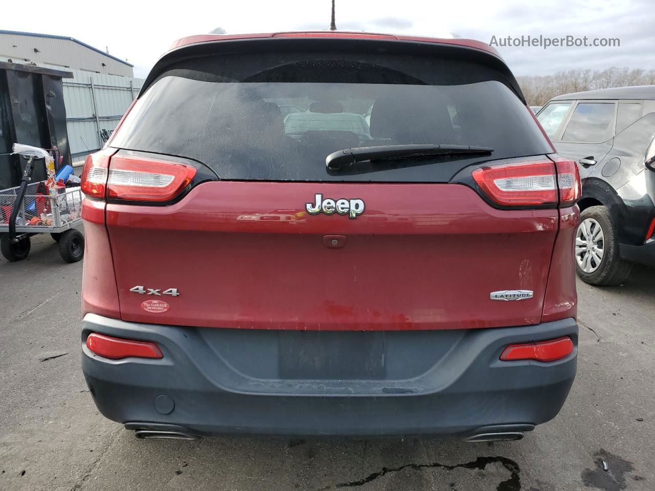 2016 Jeep Cherokee Latitude Красный vin: 1C4PJMCS4GW227859