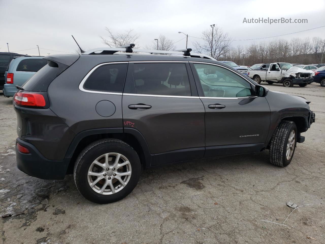 2015 Jeep Cherokee Latitude Серый vin: 1C4PJMCS5FW619151