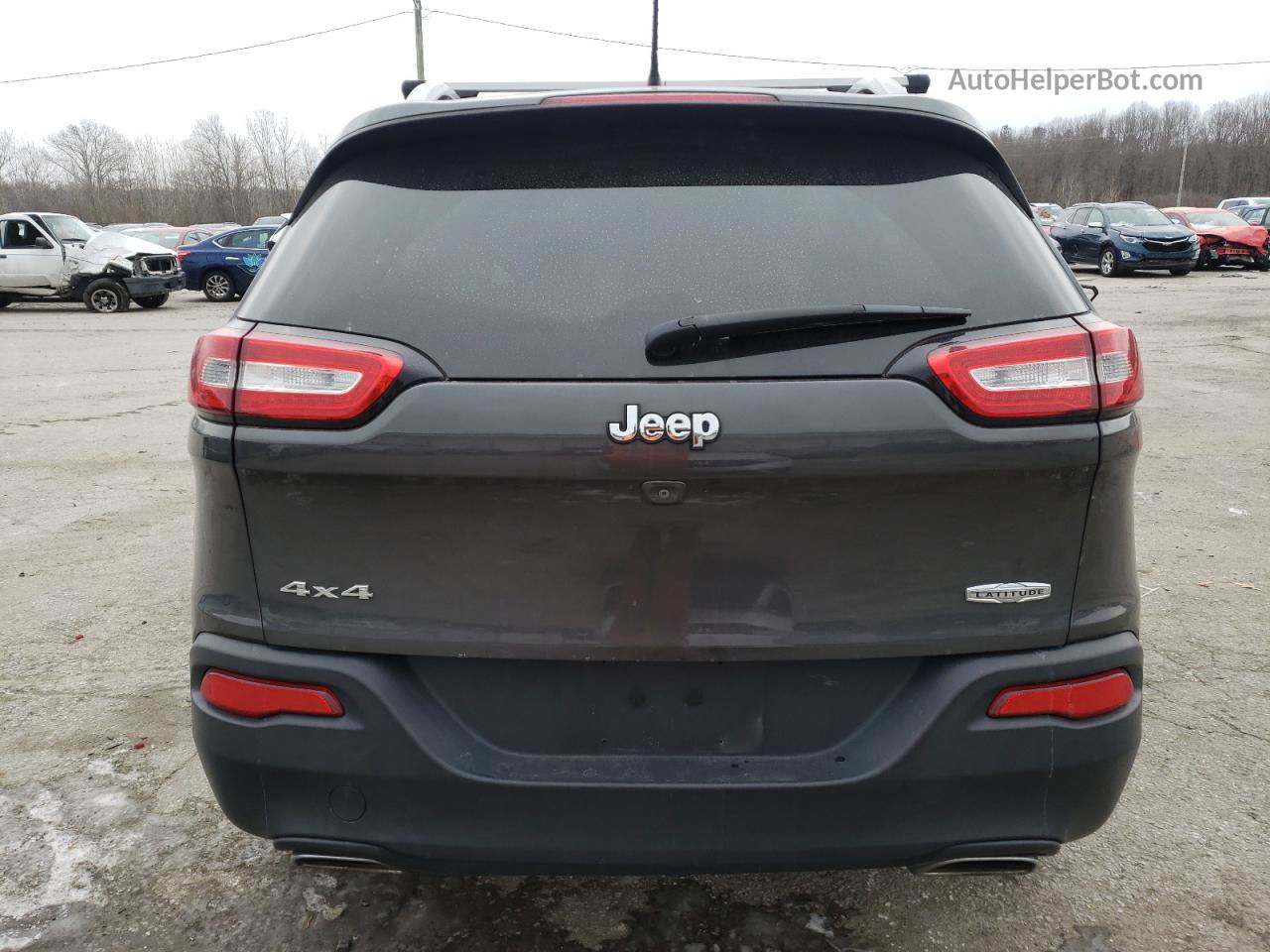 2015 Jeep Cherokee Latitude Серый vin: 1C4PJMCS5FW619151