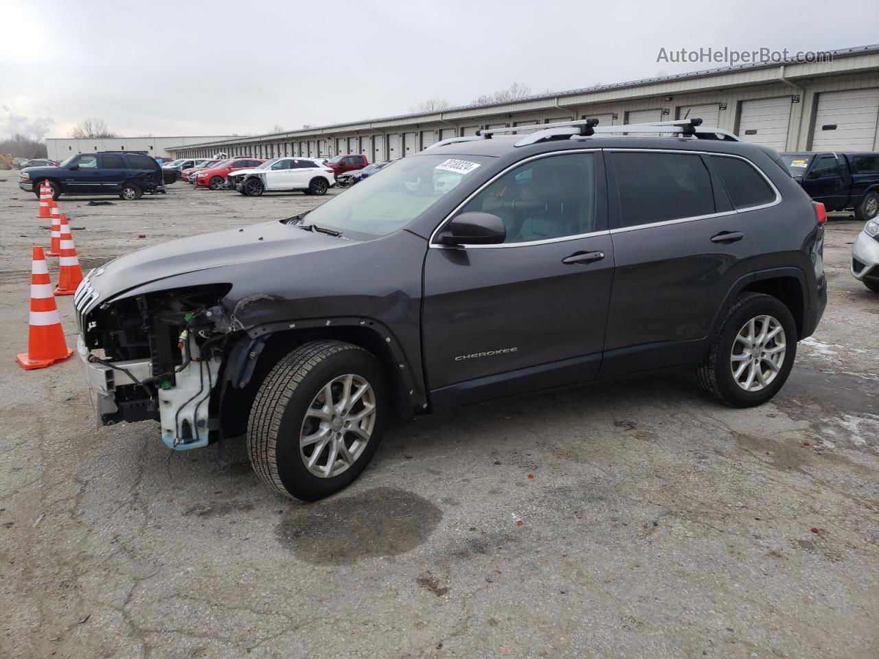 2015 Jeep Cherokee Latitude Серый vin: 1C4PJMCS5FW619151