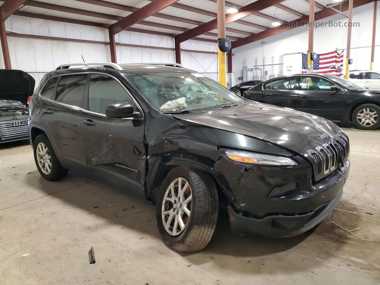 2015 Jeep Cherokee Latitude Black vin: 1C4PJMCS5FW753173