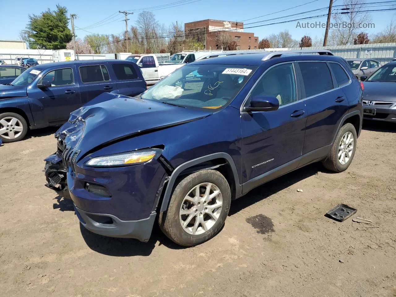 2016 Jeep Cherokee Latitude Blue vin: 1C4PJMCS5GW104801