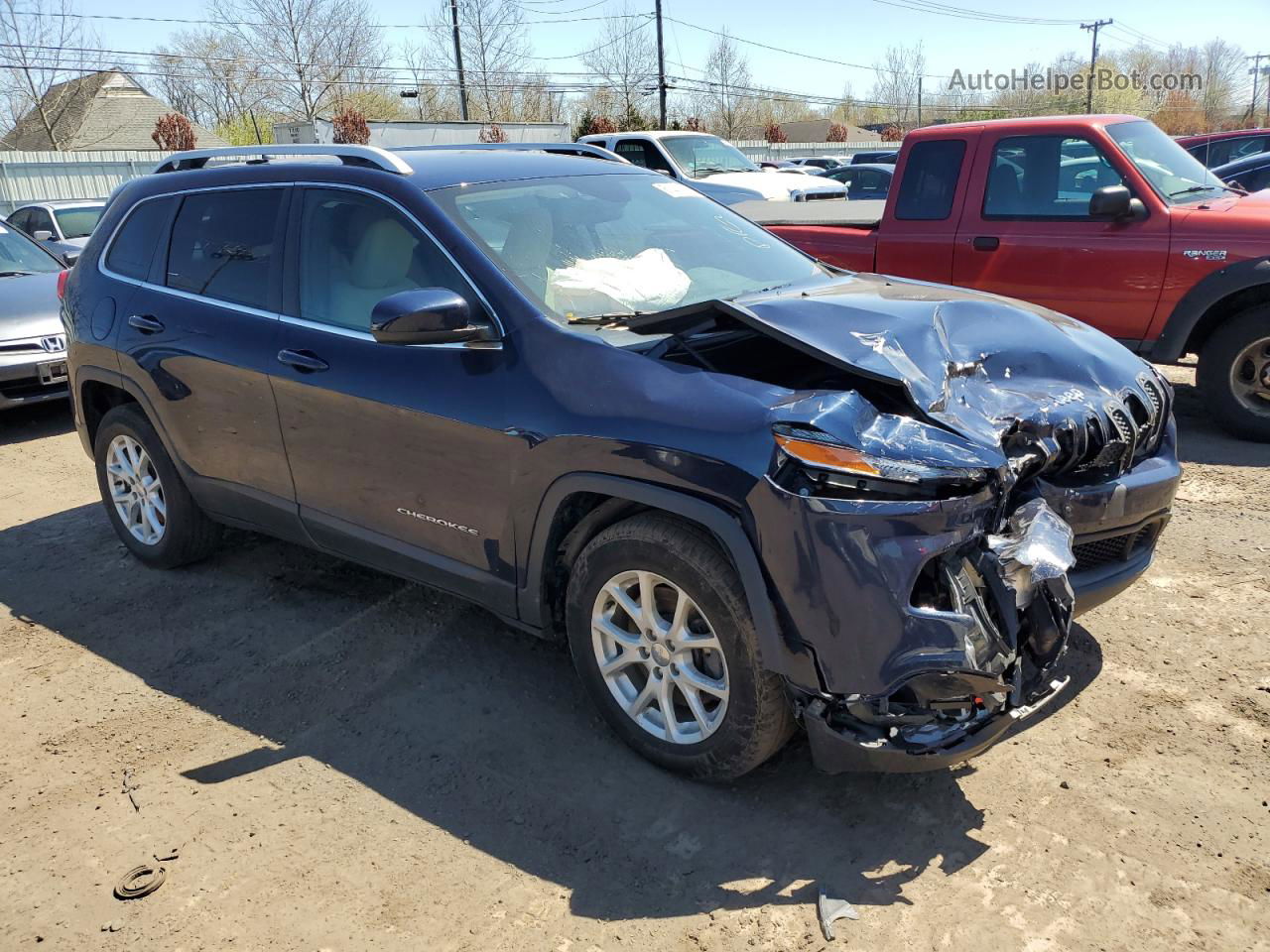 2016 Jeep Cherokee Latitude Blue vin: 1C4PJMCS5GW104801