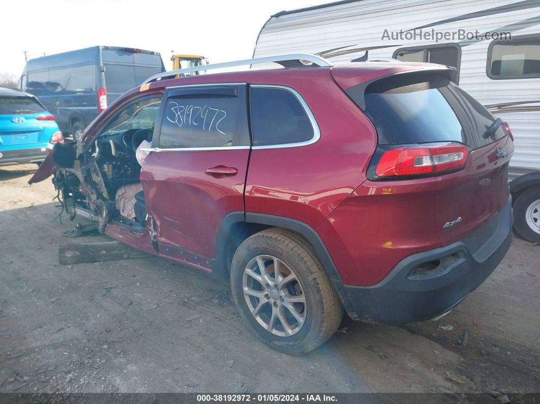 2016 Jeep Cherokee Latitude Red vin: 1C4PJMCS5GW139693