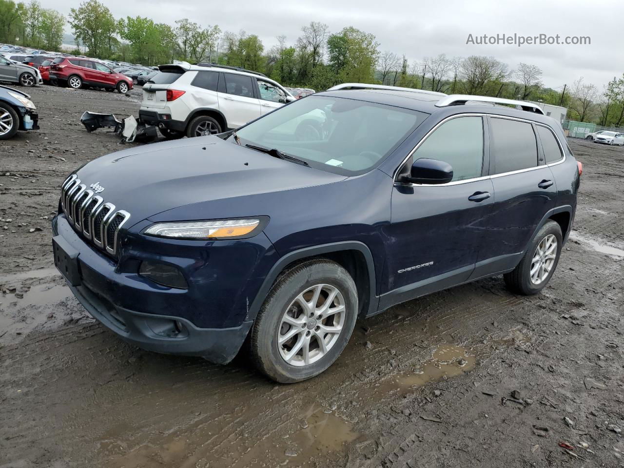 2014 Jeep Cherokee Latitude Blue vin: 1C4PJMCS6EW226533