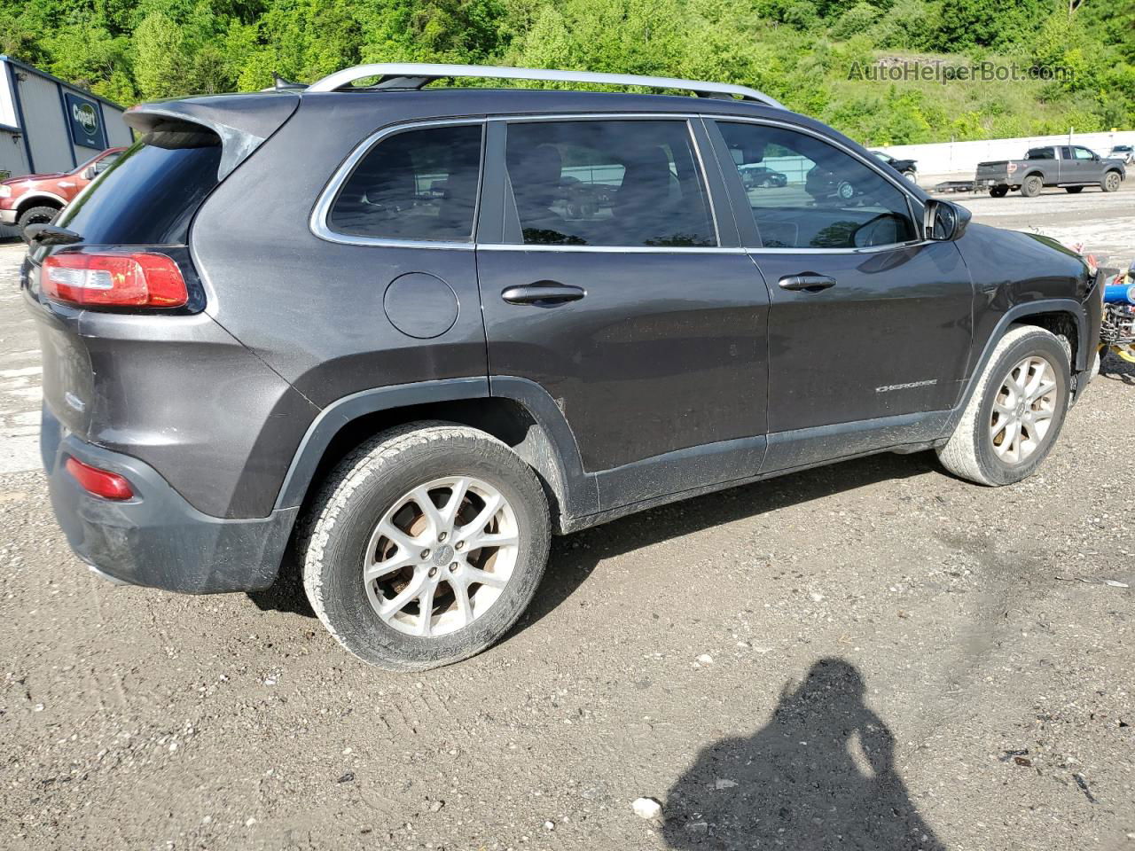 2015 Jeep Cherokee Latitude Gray vin: 1C4PJMCS6FW557758