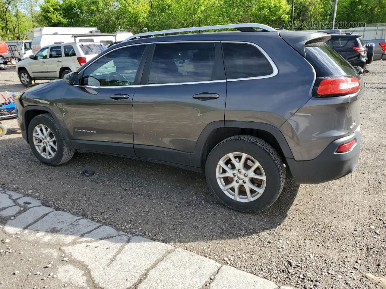 2015 Jeep Cherokee Latitude Gray vin: 1C4PJMCS6FW557758