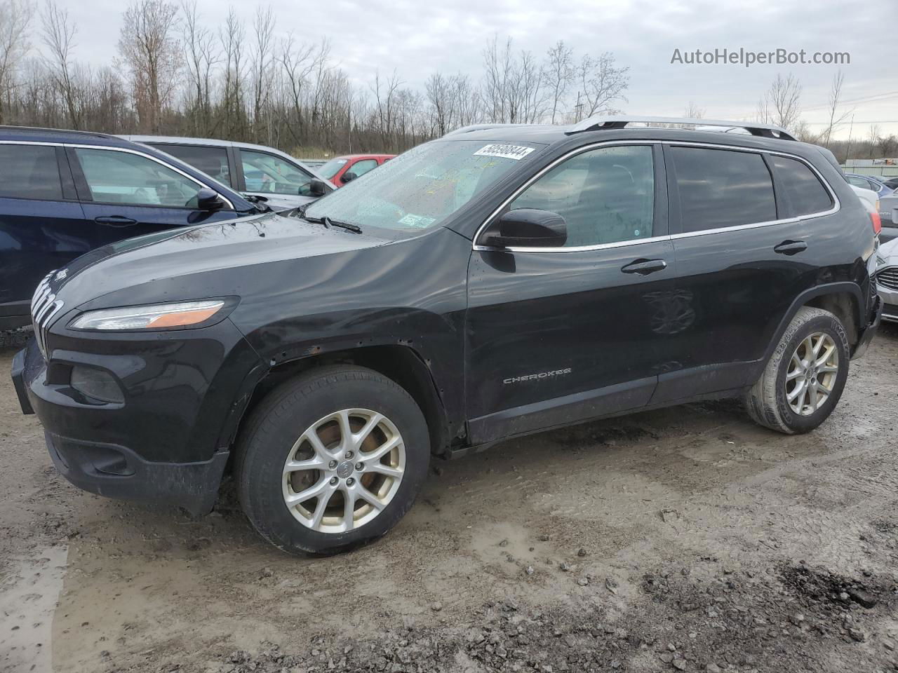 2014 Jeep Cherokee Latitude Black vin: 1C4PJMCS7EW144861