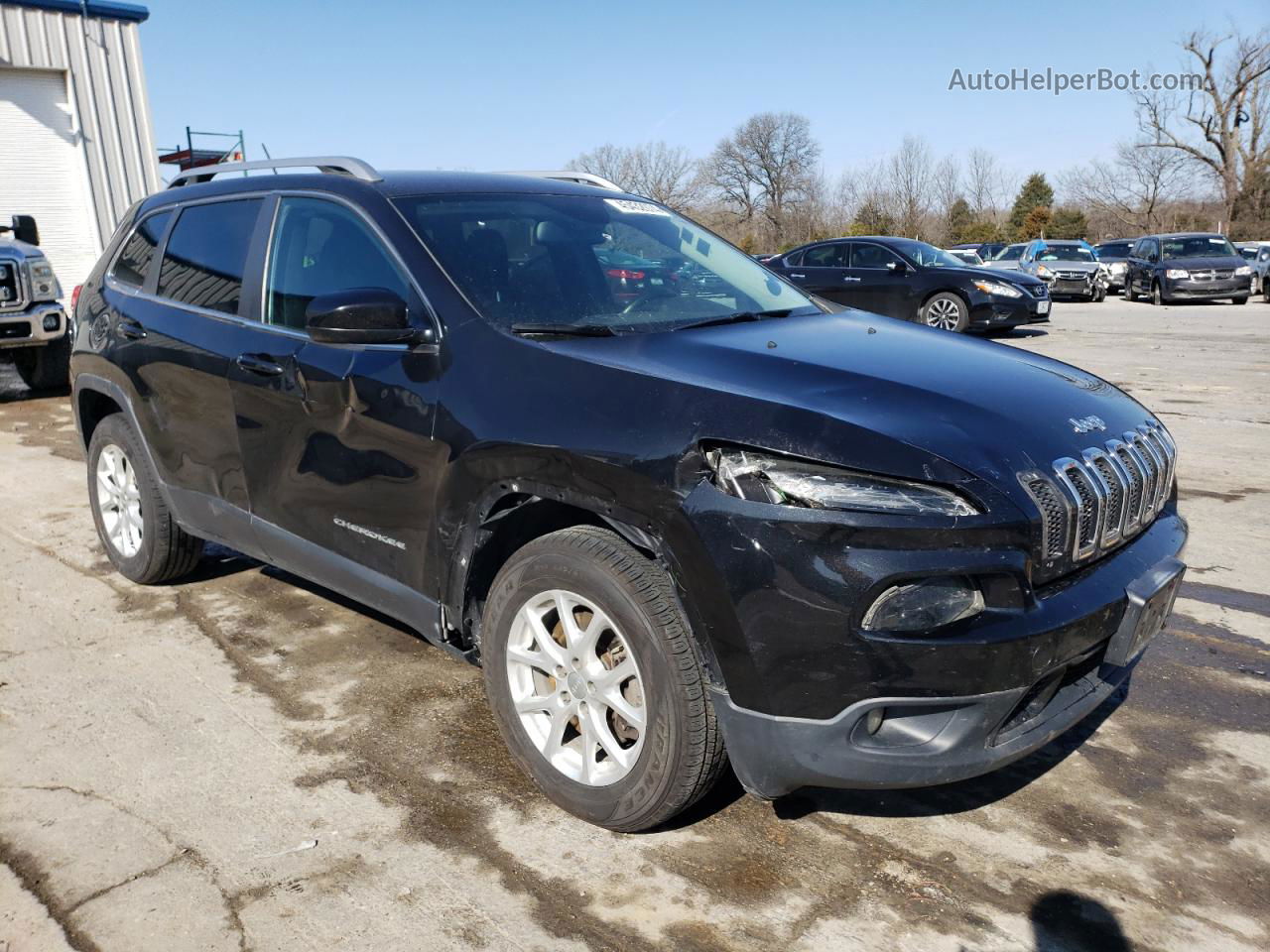 2014 Jeep Cherokee Latitude Black vin: 1C4PJMCS7EW252137