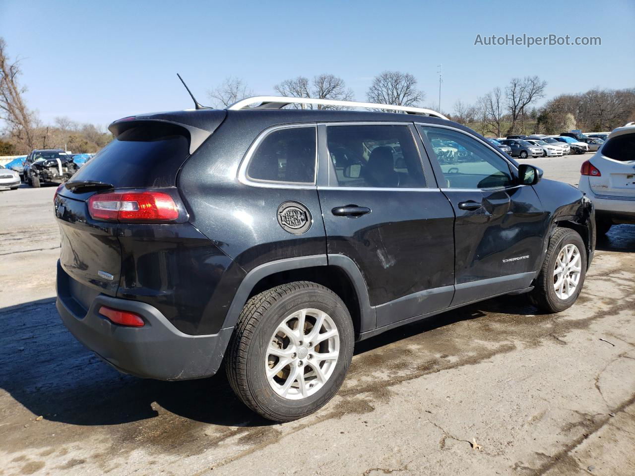 2014 Jeep Cherokee Latitude Black vin: 1C4PJMCS7EW252137