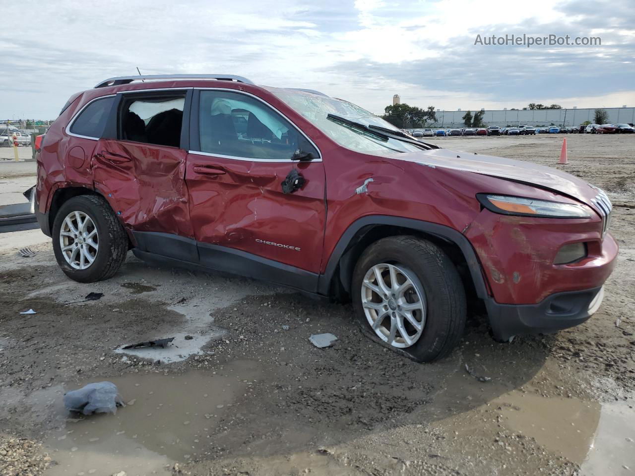 2014 Jeep Cherokee Latitude Burgundy vin: 1C4PJMCS7EW268371