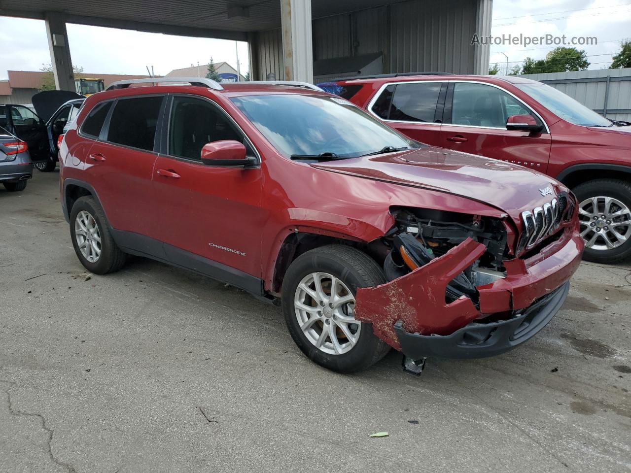 2015 Jeep Cherokee Latitude Red vin: 1C4PJMCS7FW583592