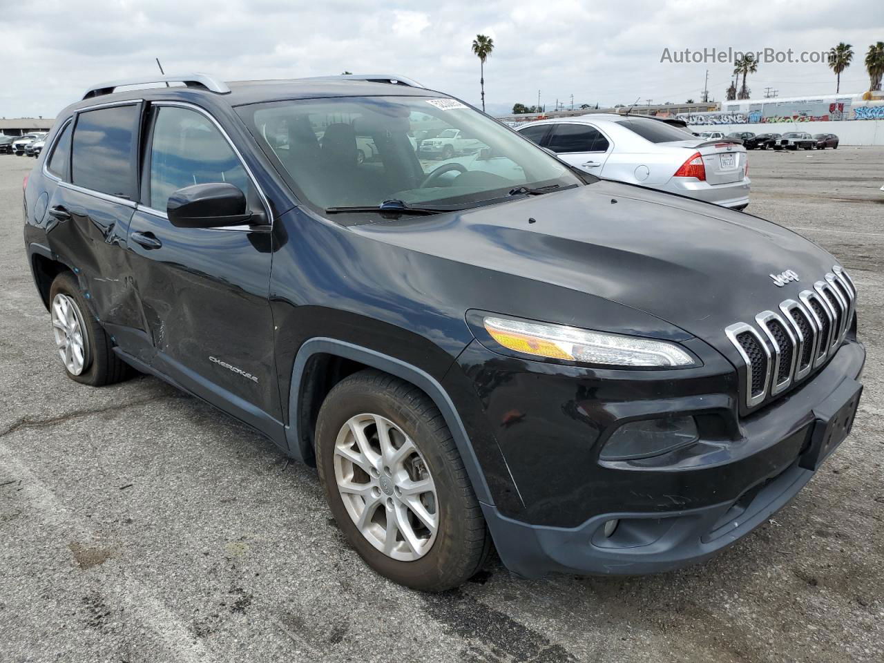 2015 Jeep Cherokee Latitude Black vin: 1C4PJMCS7FW639286