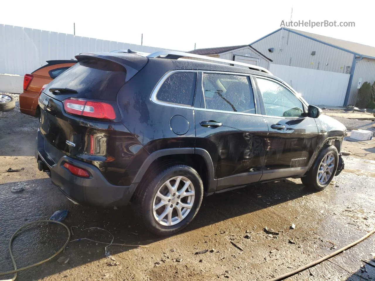 2015 Jeep Cherokee Latitude Black vin: 1C4PJMCS7FW652801