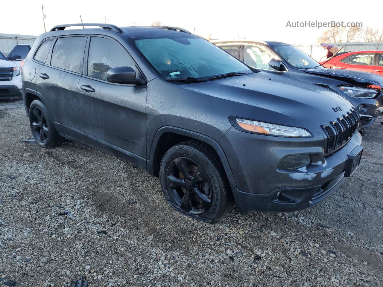 2016 Jeep Cherokee Latitude Серый vin: 1C4PJMCS7GW144846