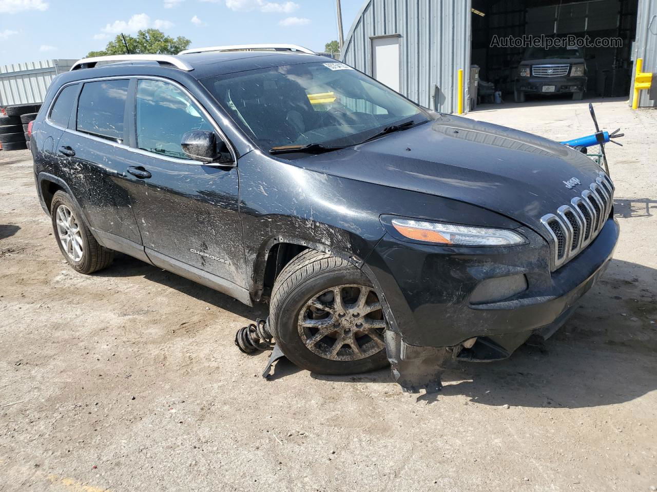 2016 Jeep Cherokee Latitude Черный vin: 1C4PJMCS7GW270558