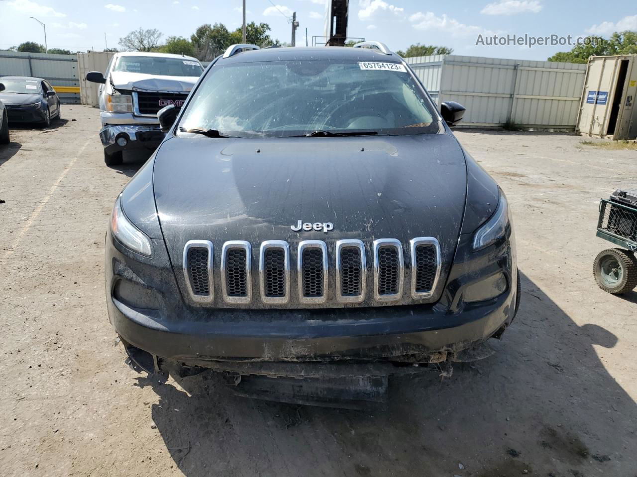 2016 Jeep Cherokee Latitude Черный vin: 1C4PJMCS7GW270558