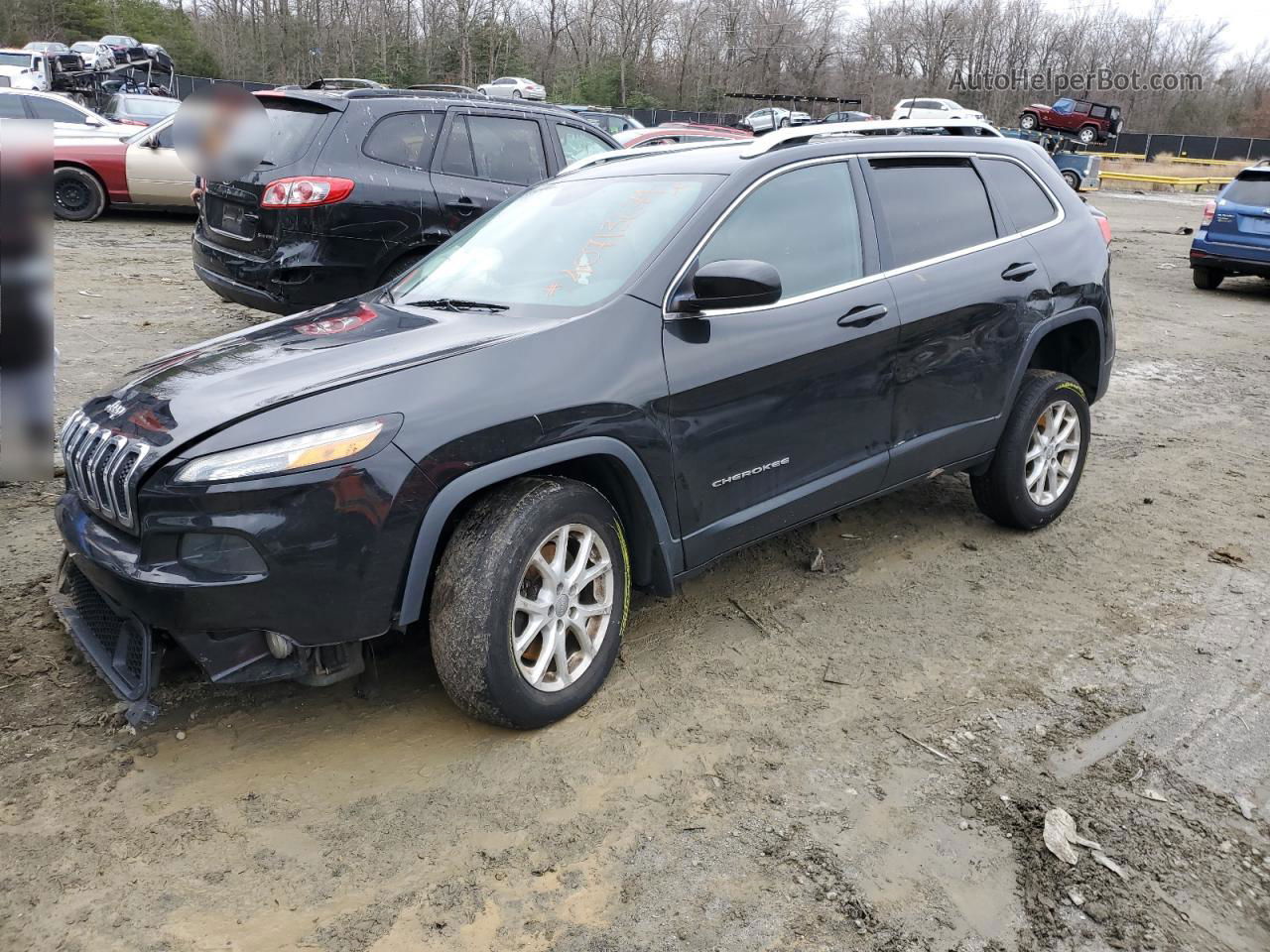 2016 Jeep Cherokee Latitude Black vin: 1C4PJMCS7GW311352