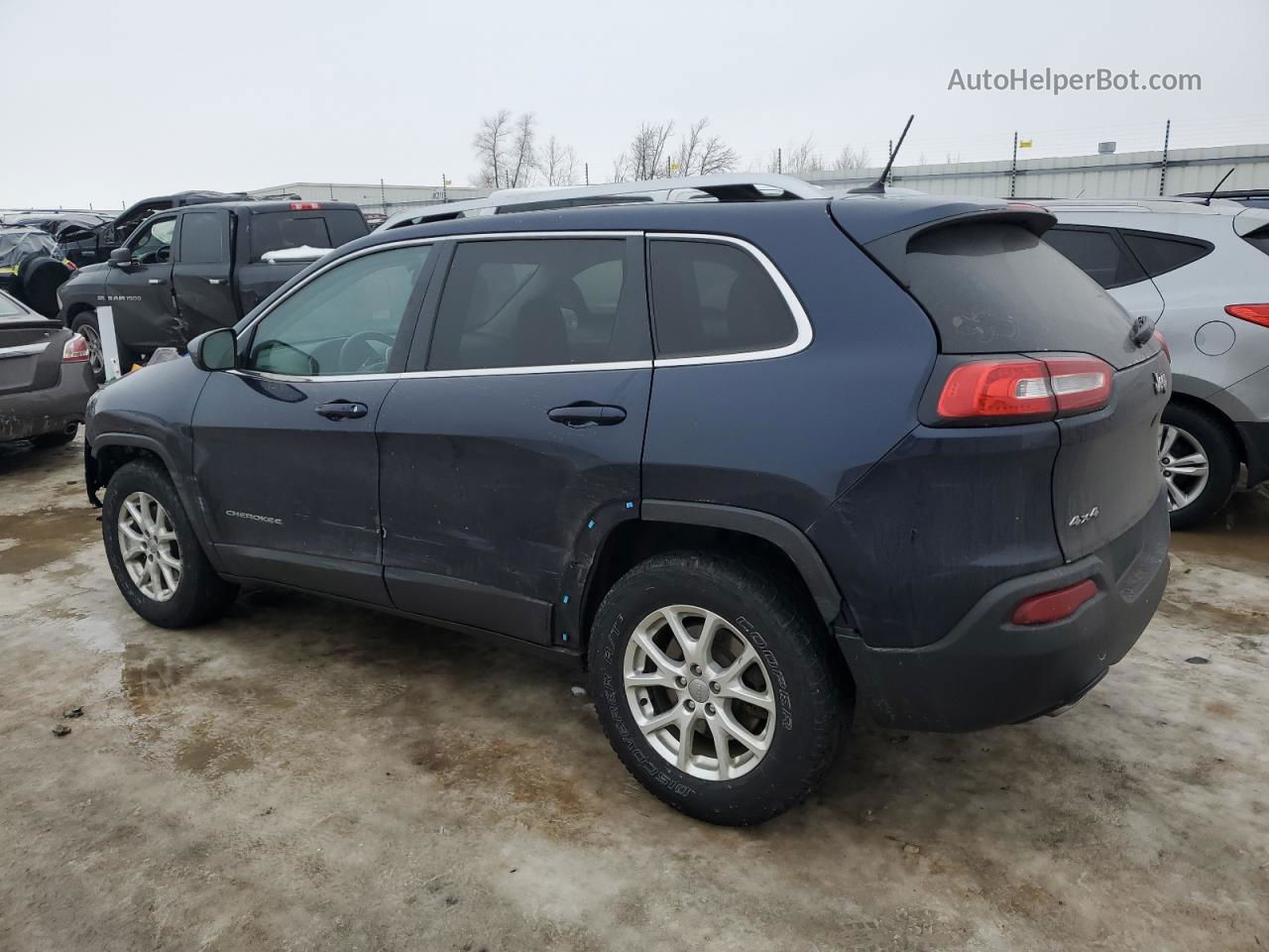 2014 Jeep Cherokee Latitude Синий vin: 1C4PJMCS8EW205974