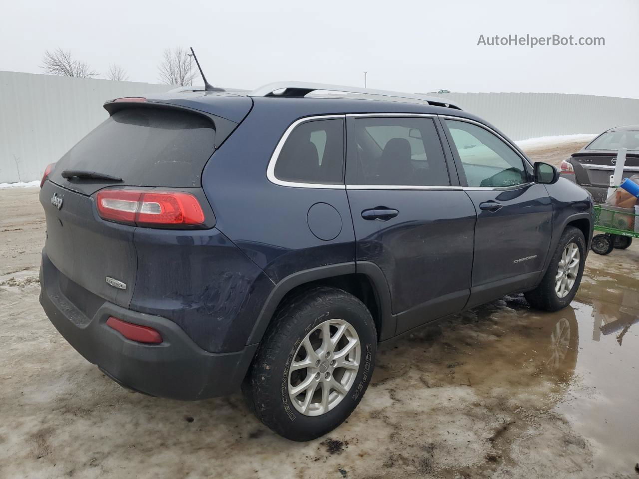 2014 Jeep Cherokee Latitude Синий vin: 1C4PJMCS8EW205974