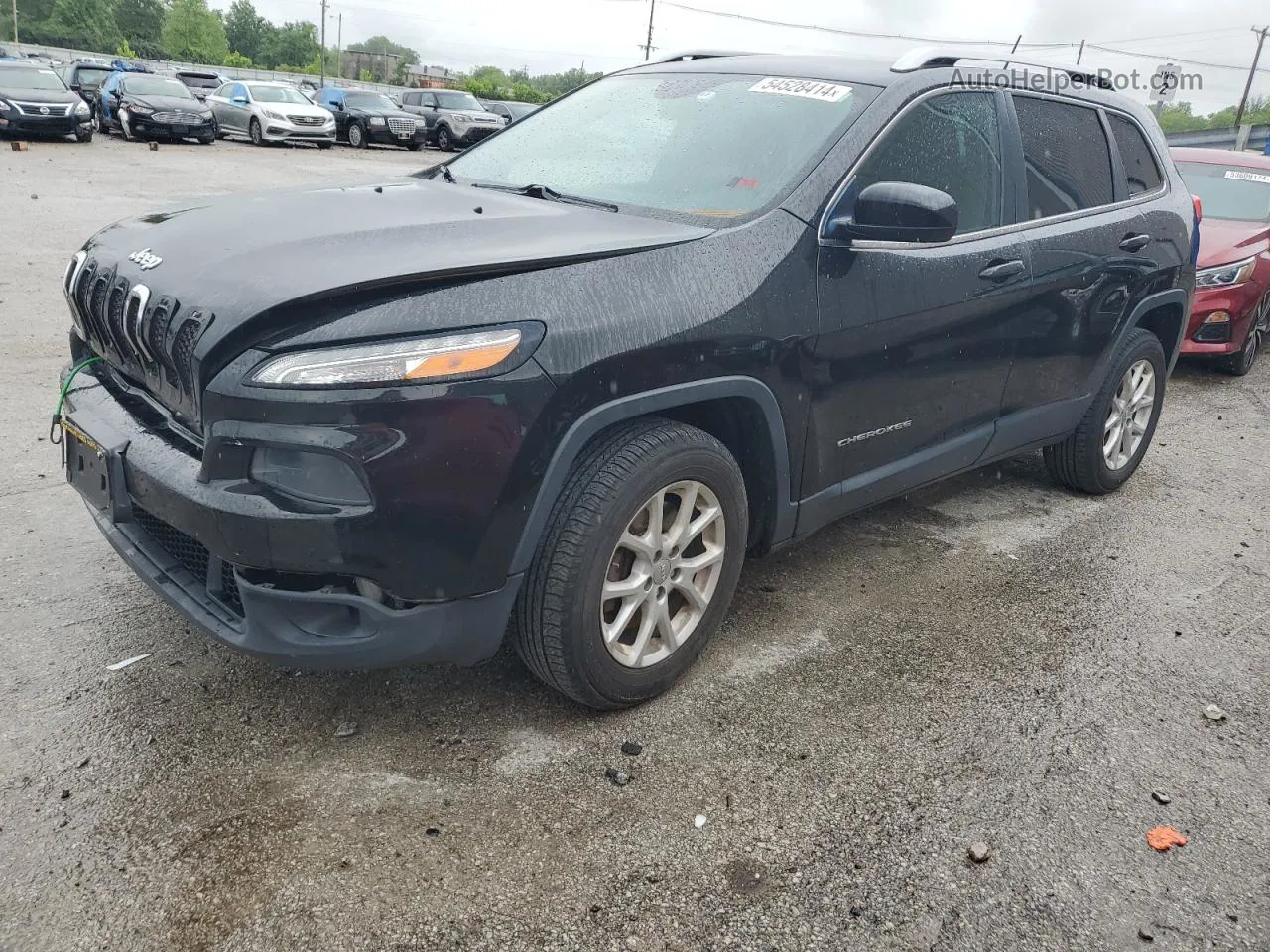 2015 Jeep Cherokee Latitude Black vin: 1C4PJMCS8FW583519