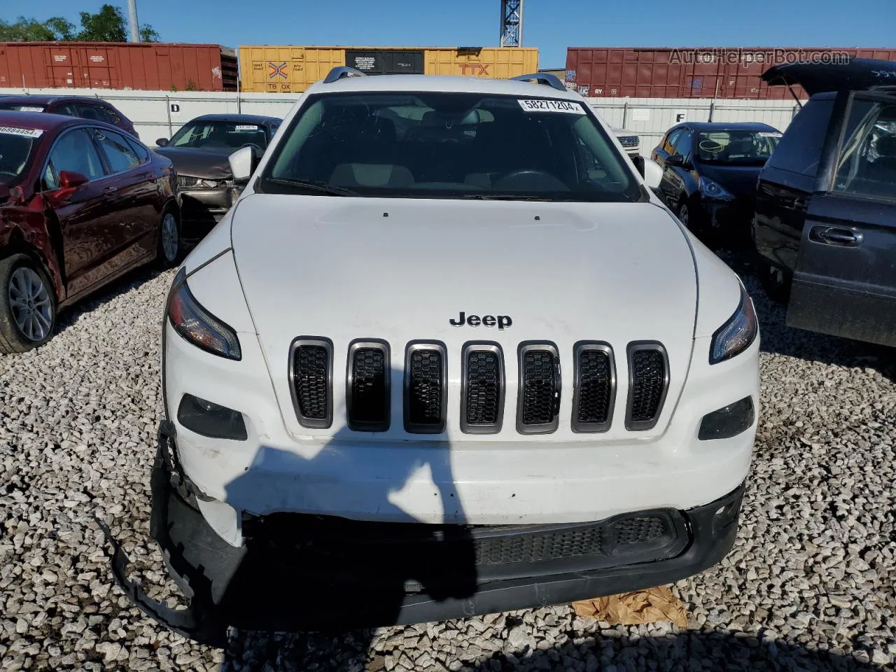 2014 Jeep Cherokee Latitude White vin: 1C4PJMCS9EW184035