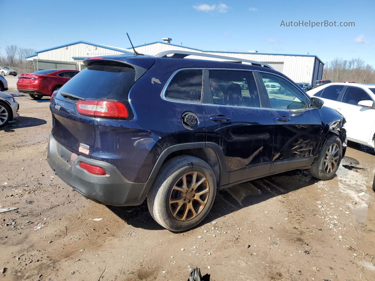 2014 Jeep Cherokee Latitude Синий vin: 1C4PJMCS9EW220757