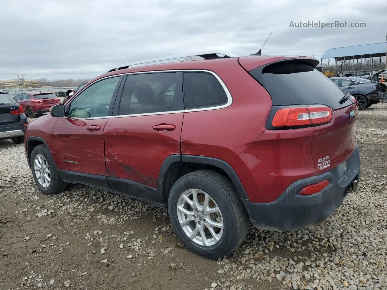 2014 Jeep Cherokee Latitude Burgundy vin: 1C4PJMCS9EW230348