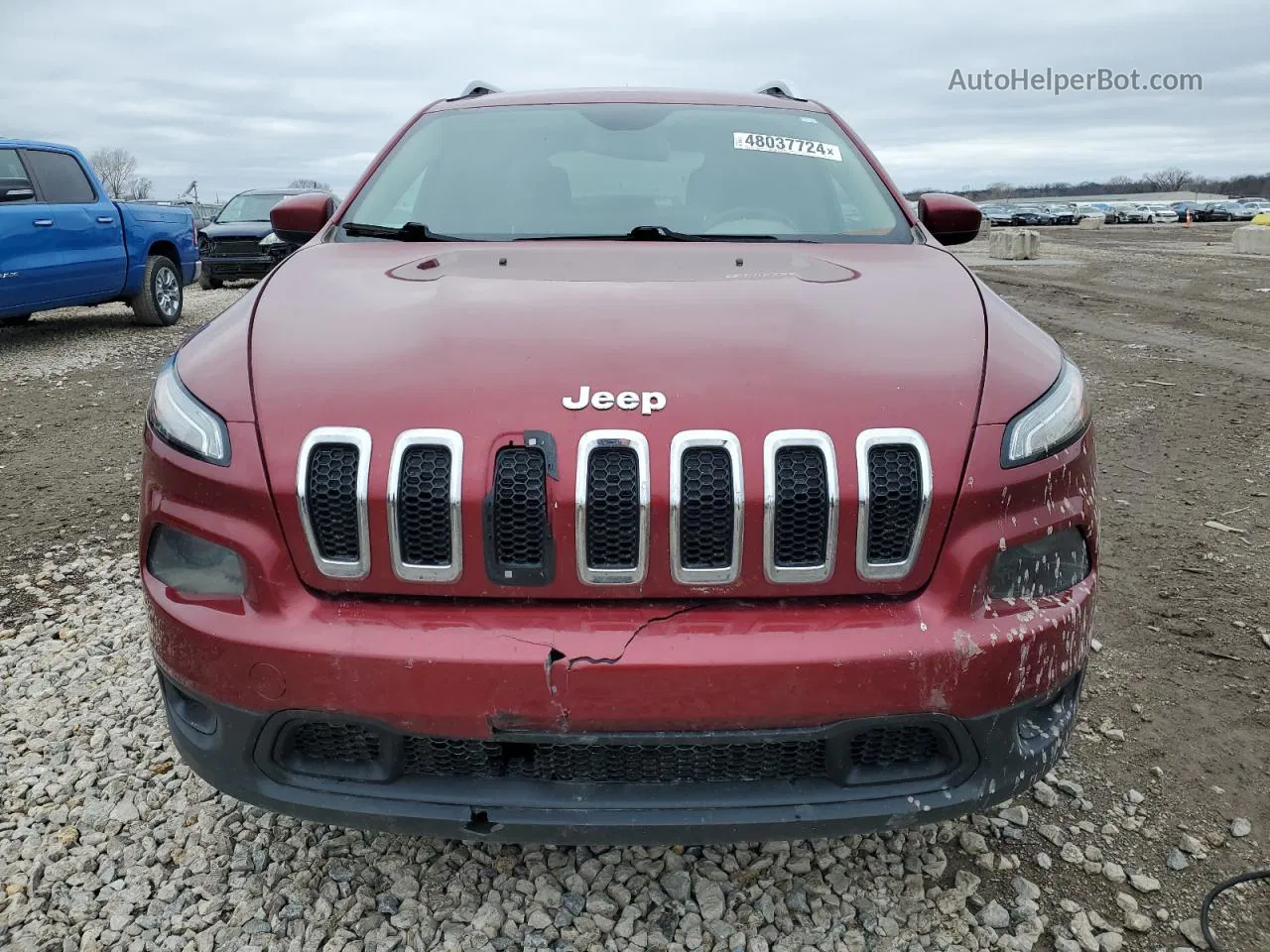 2014 Jeep Cherokee Latitude Burgundy vin: 1C4PJMCS9EW230348