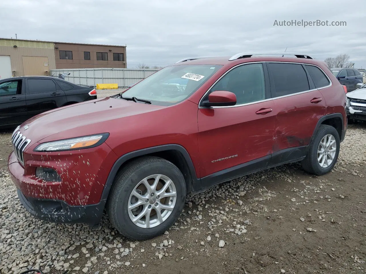 2014 Jeep Cherokee Latitude Burgundy vin: 1C4PJMCS9EW230348