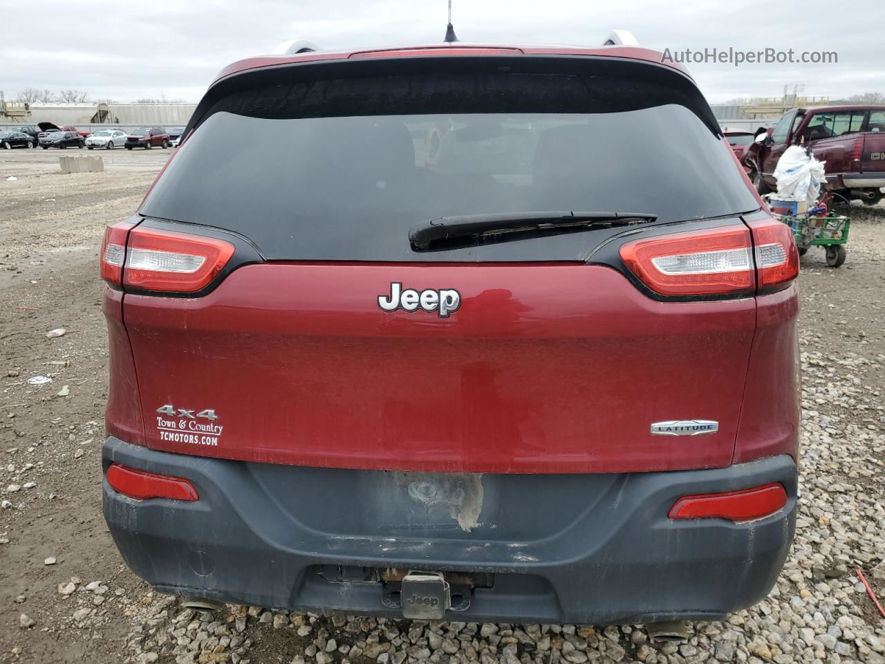 2014 Jeep Cherokee Latitude Бордовый vin: 1C4PJMCS9EW230348