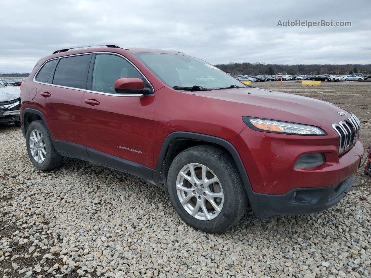 2014 Jeep Cherokee Latitude Бордовый vin: 1C4PJMCS9EW230348