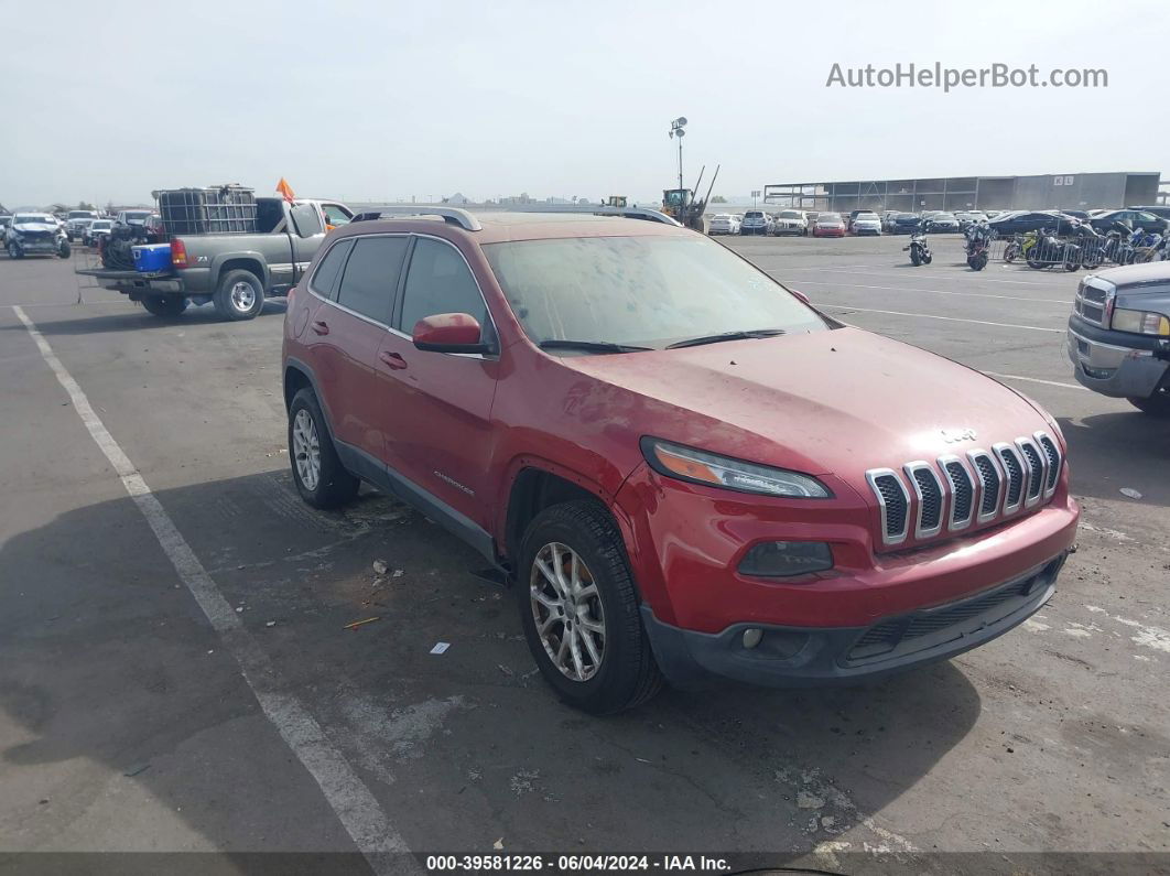 2014 Jeep Cherokee Latitude Maroon vin: 1C4PJMCS9EW246114